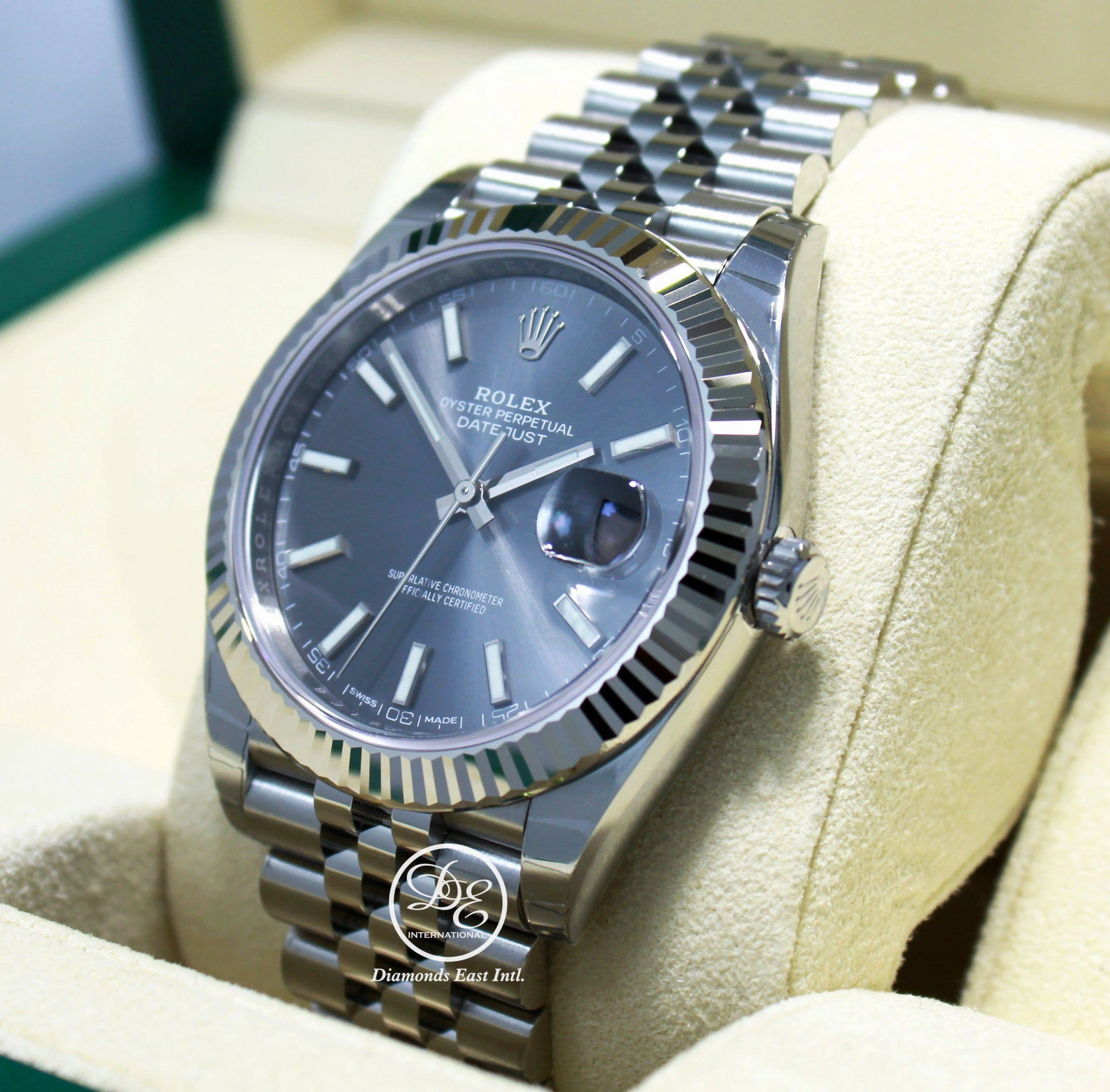 Rolex Datejust 126334 41mm Jubilee Rhodium Dial 18K White Gold Bezel Watch UNWORN