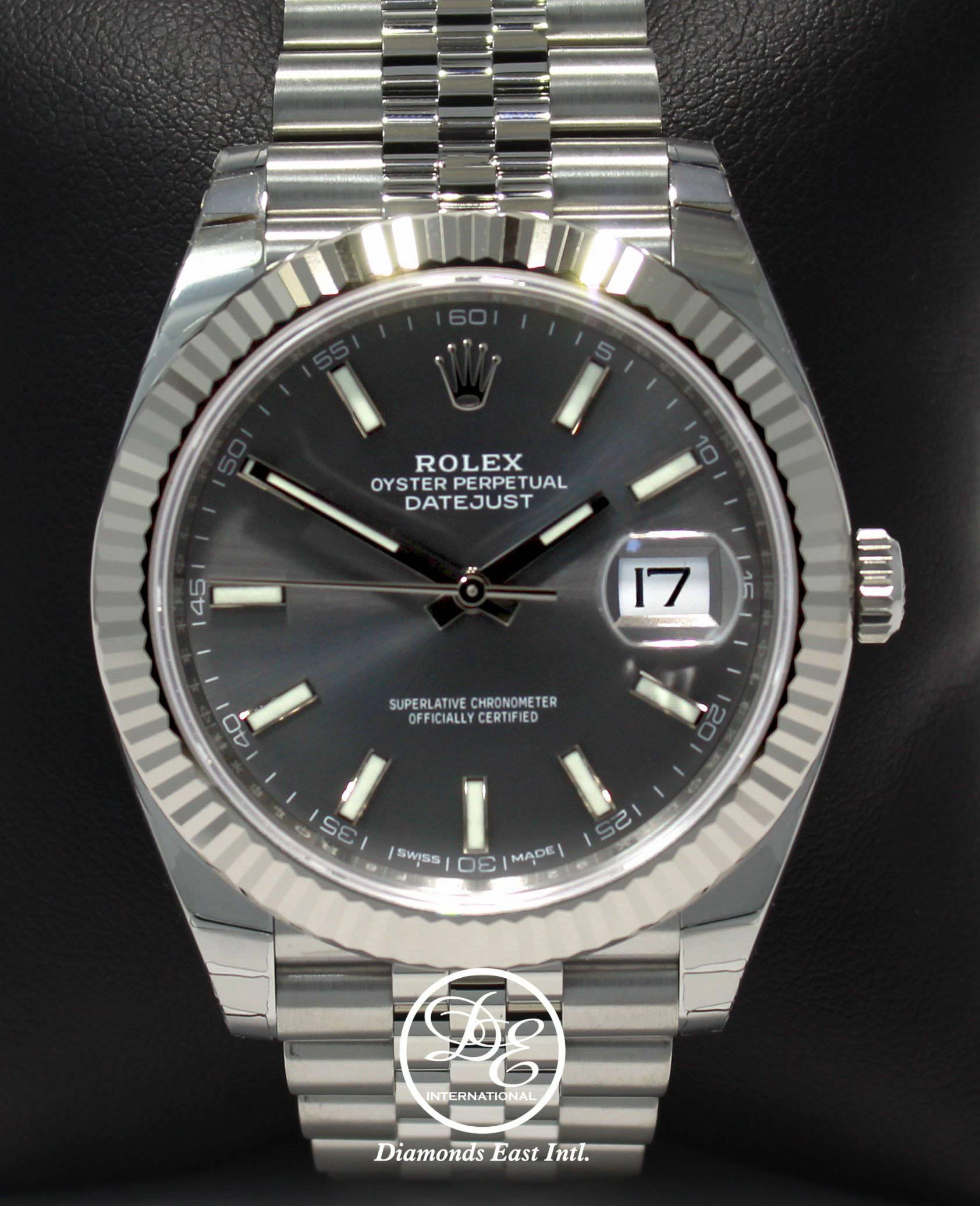 Rolex Datejust 126334 41mm Jubilee Rhodium Dial 18K White Gold Bezel Watch UNWORN