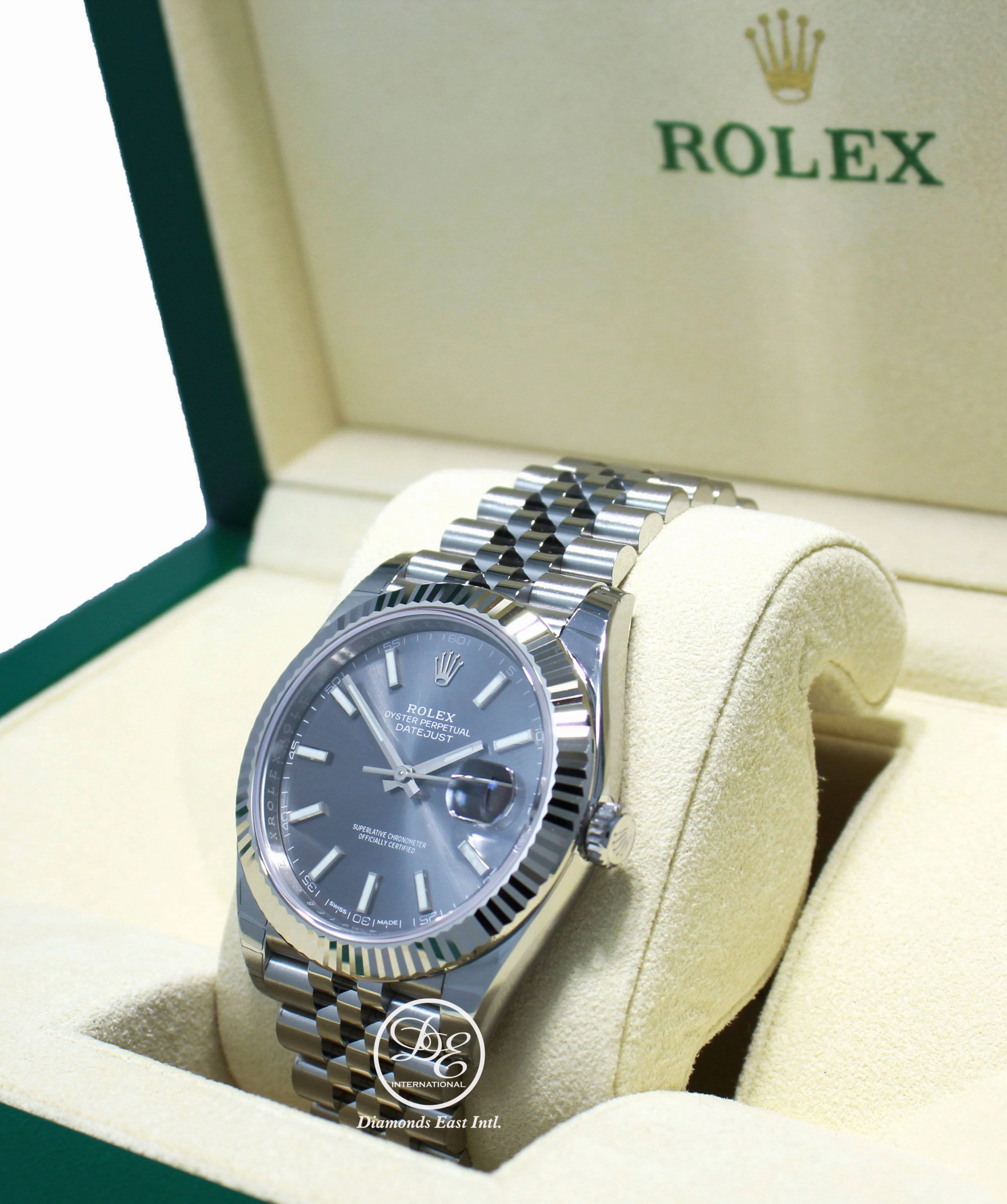 Rolex Datejust 126334 41mm Jubilee Rhodium Dial 18K White Gold Bezel Watch UNWORN