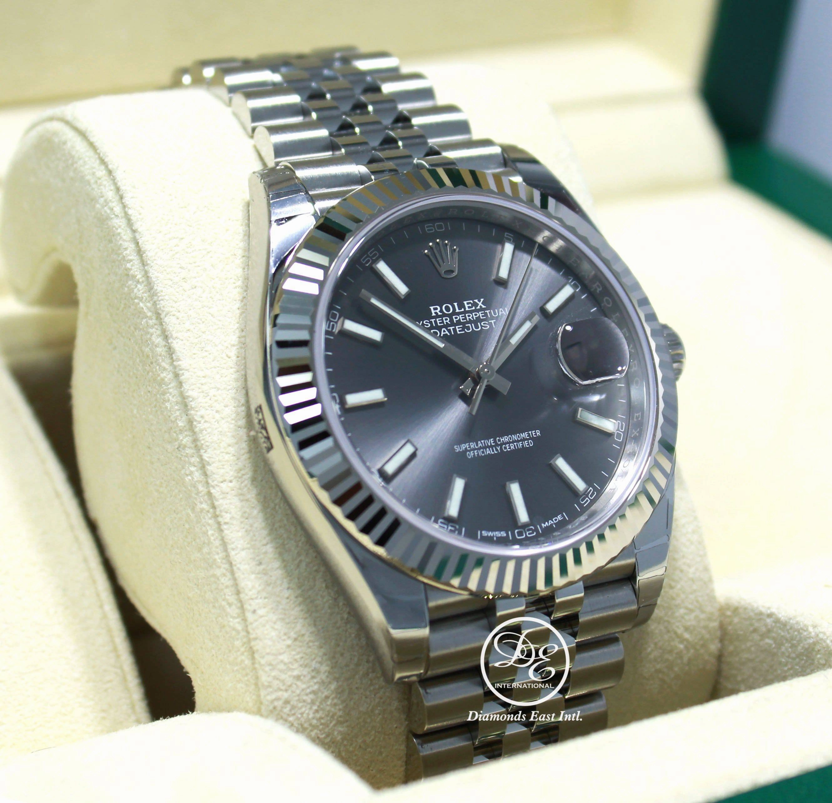 Rolex Datejust 126334 41mm Jubilee Rhodium Dial 18K White Gold Bezel Watch UNWORN