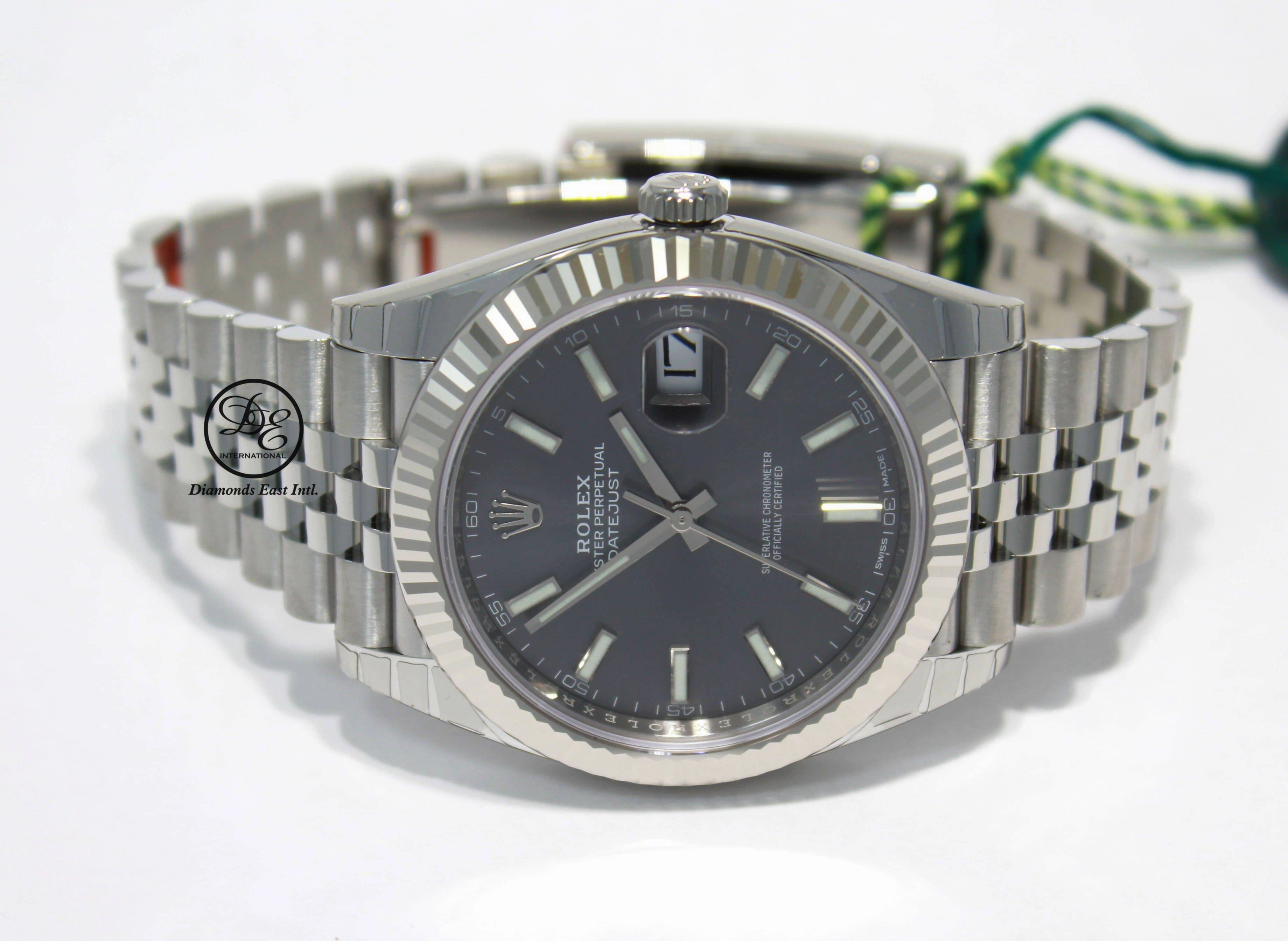 Rolex Datejust 126334 41mm Jubilee Rhodium Dial 18K White Gold Bezel Watch UNWORN