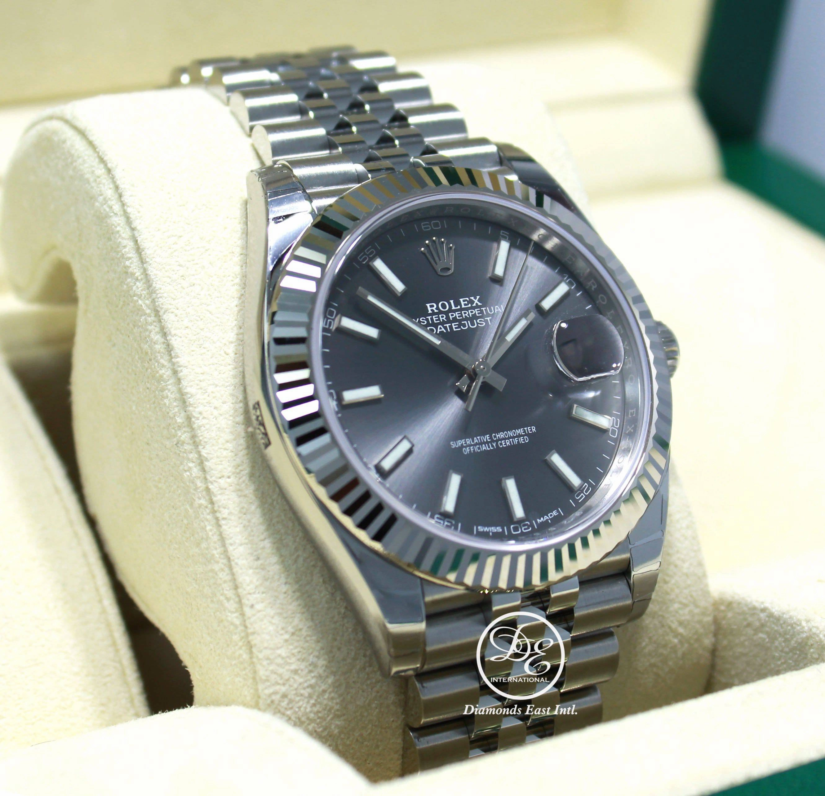 Rolex Datejust 126334 41mm Jubilee Rhodium Dial 18K White Gold Bezel Watch UNWORN