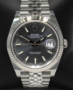 Rolex Datejust 126334 41mm Jubilee Rhodium Dial 18K White Gold Bezel Watch UNWORN