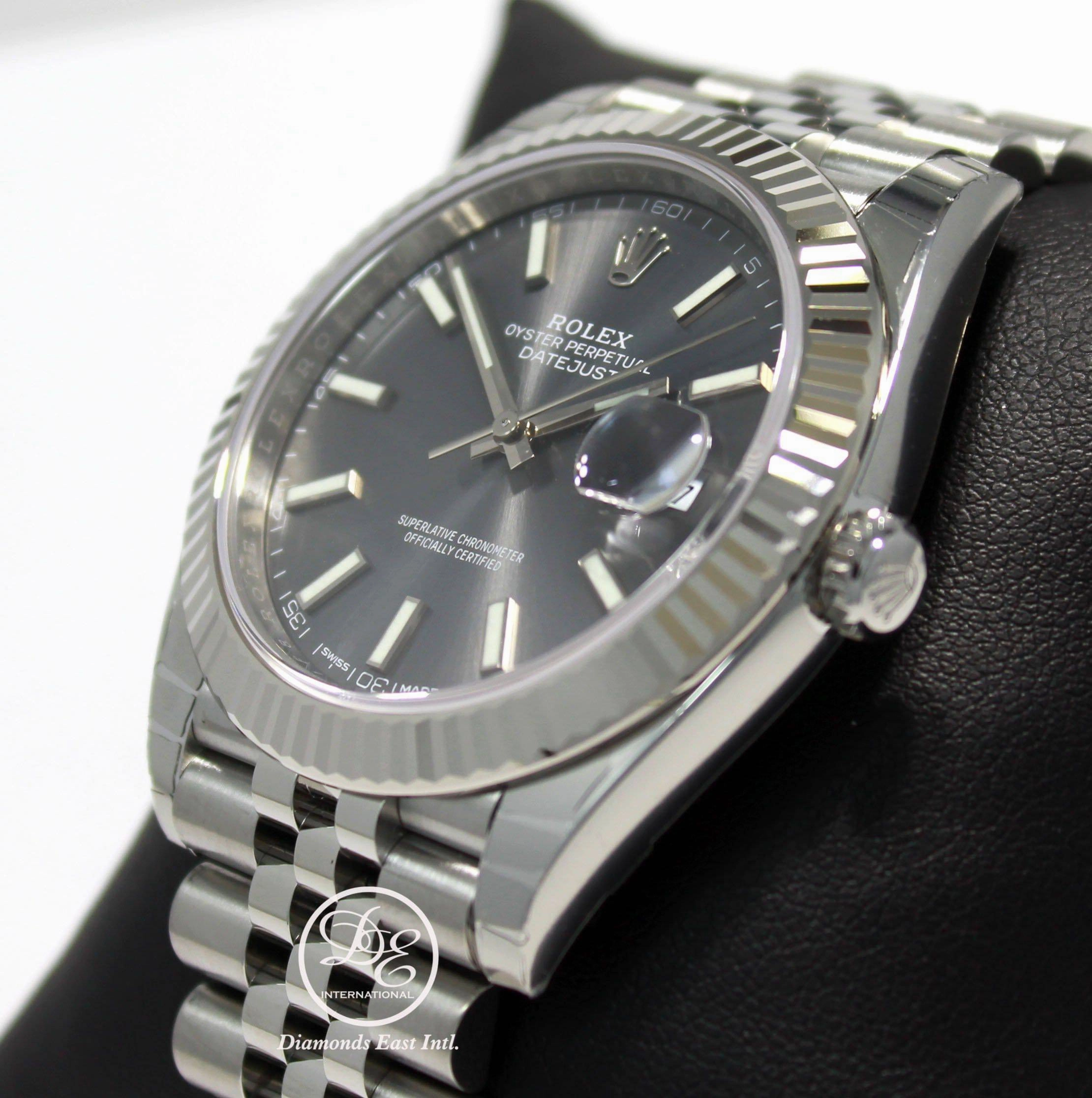 Rolex Datejust 126334 41mm Jubilee Rhodium Dial 18K White Gold Bezel Watch UNWORN