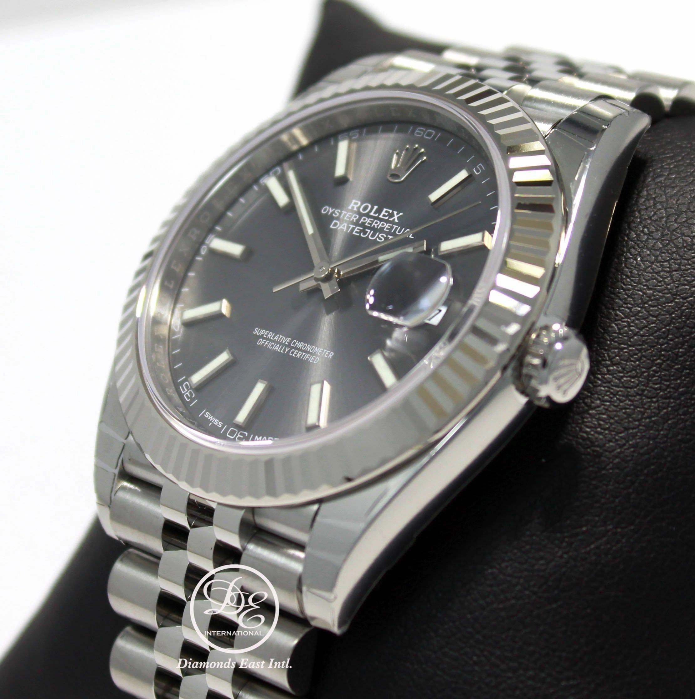 Rolex Datejust 126334 41mm Jubilee Rhodium Dial 18K White Gold Bezel Watch UNWORN