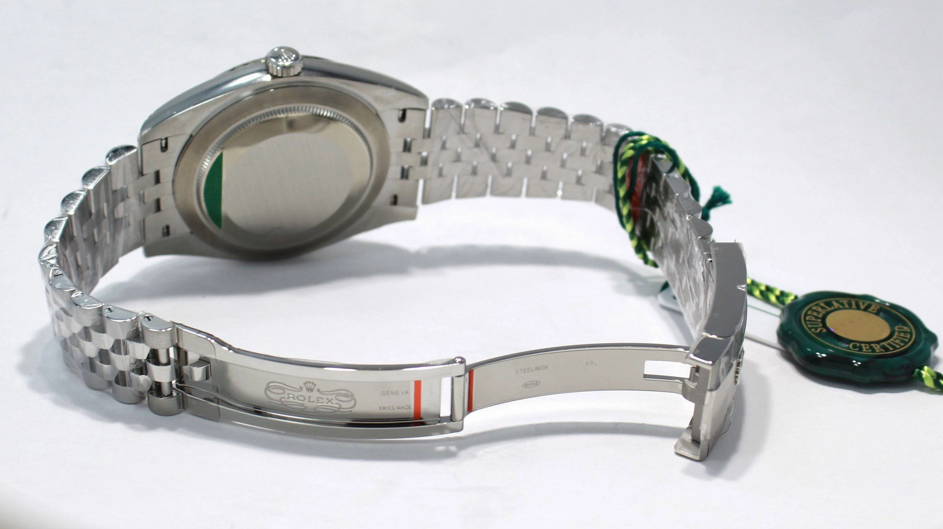 Rolex Datejust 126334 41mm Jubilee Rhodium Diamond Dial 18K White Gold Bezel NEW