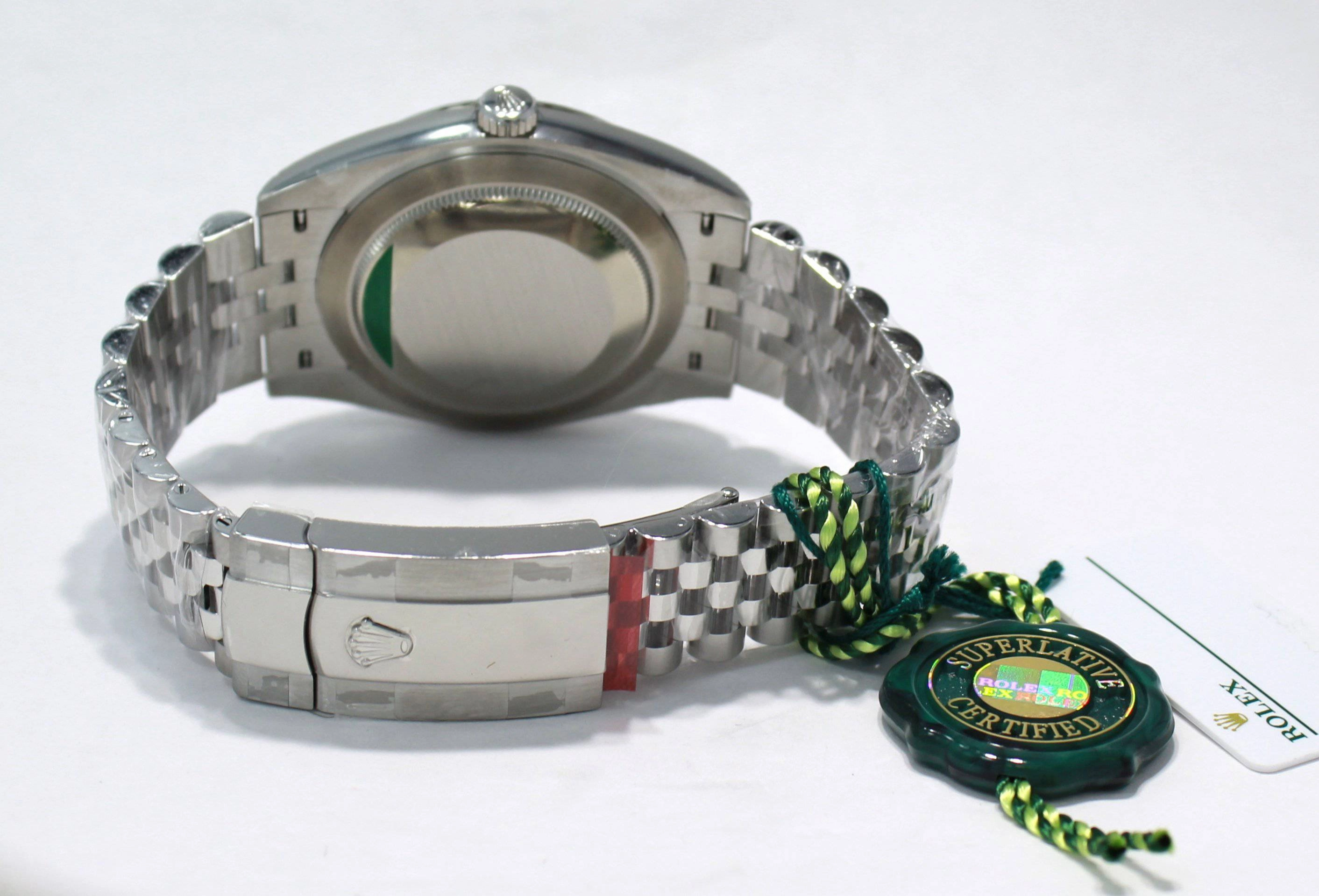 Rolex Datejust 126334 41mm Jubilee Rhodium Diamond Dial 18K White Gold Bezel NEW