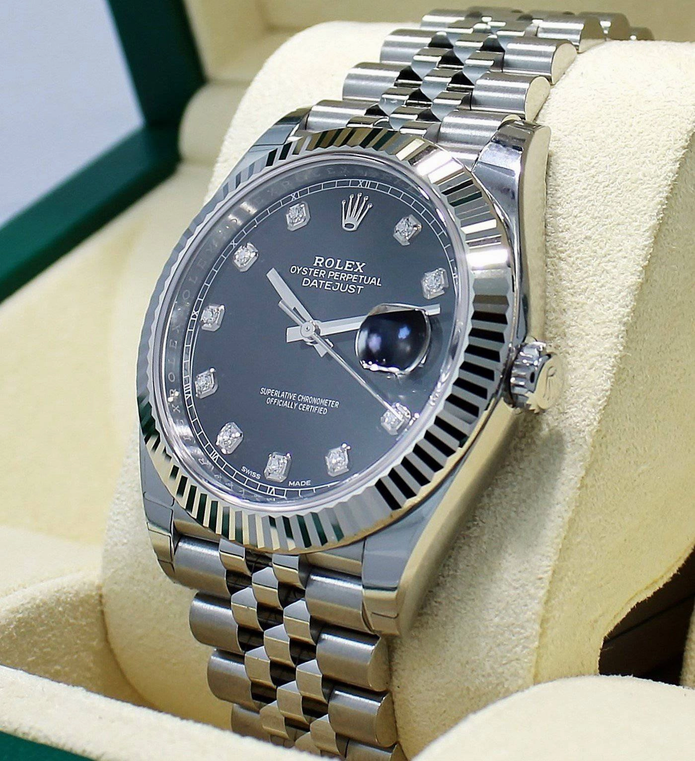 Rolex Datejust 126334 Black Diamond Dial Jubilee Unworn