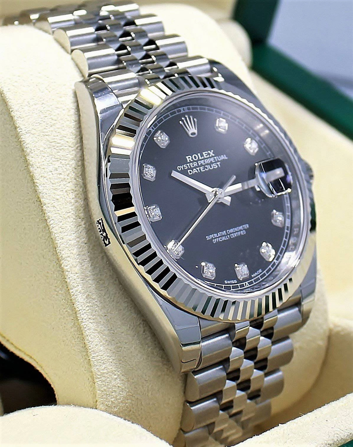 Rolex Datejust 126334 Black Diamond Dial Jubilee Unworn