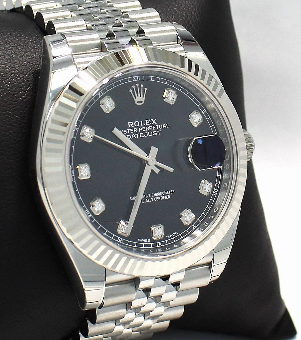 Rolex Datejust 126334 Black Diamond Dial Jubilee Unworn