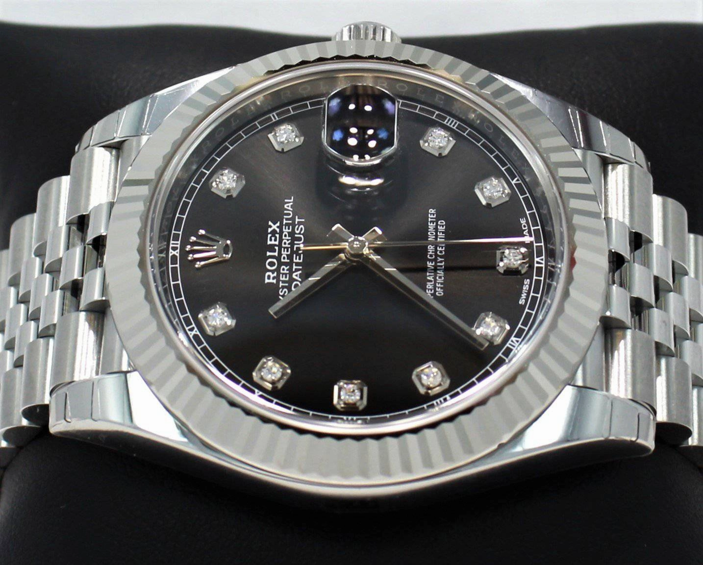 Rolex Datejust 126334 Black Diamond Dial Jubilee Unworn