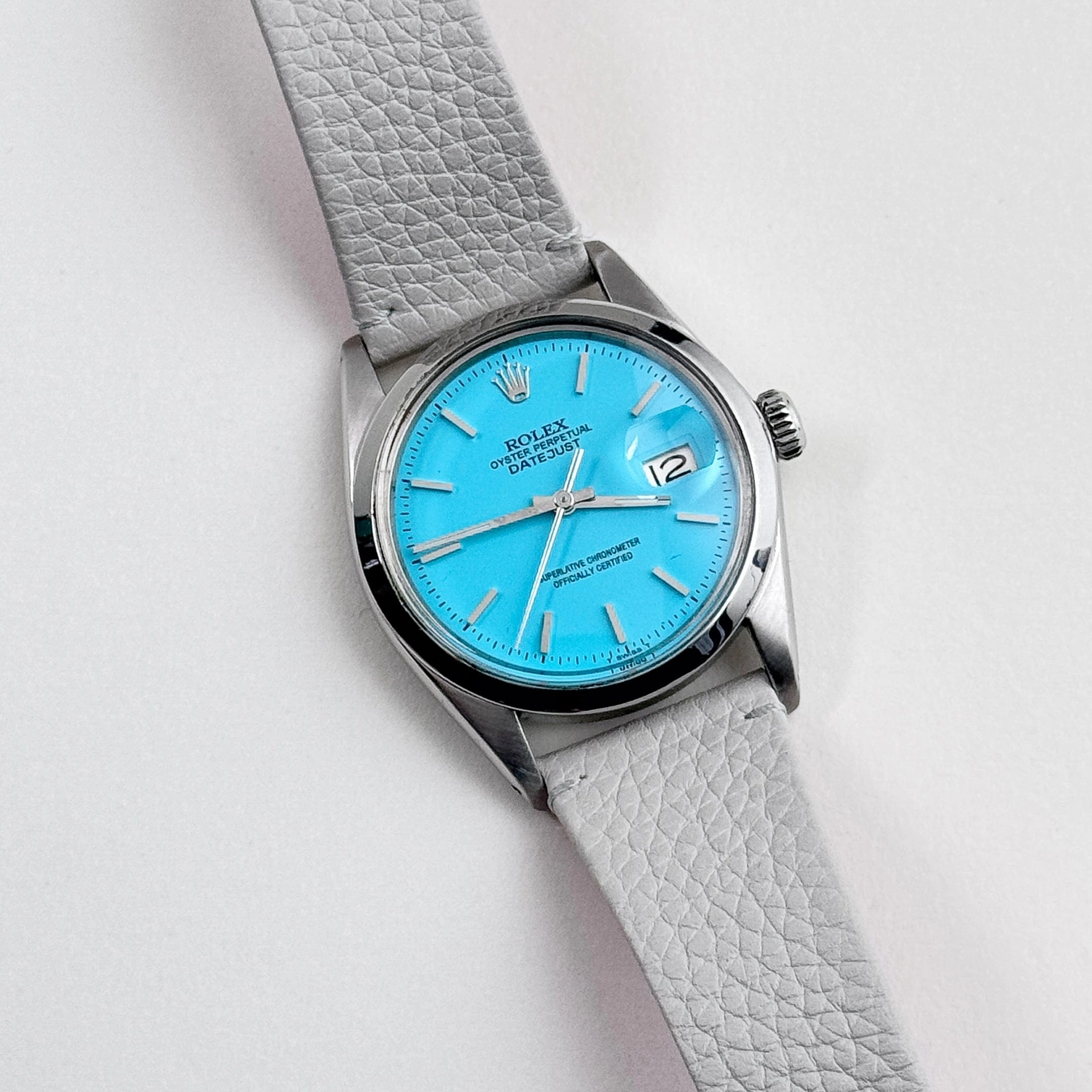 Rolex Datejust 16000 Stainless Steel Aftermarket Turquoise Dial