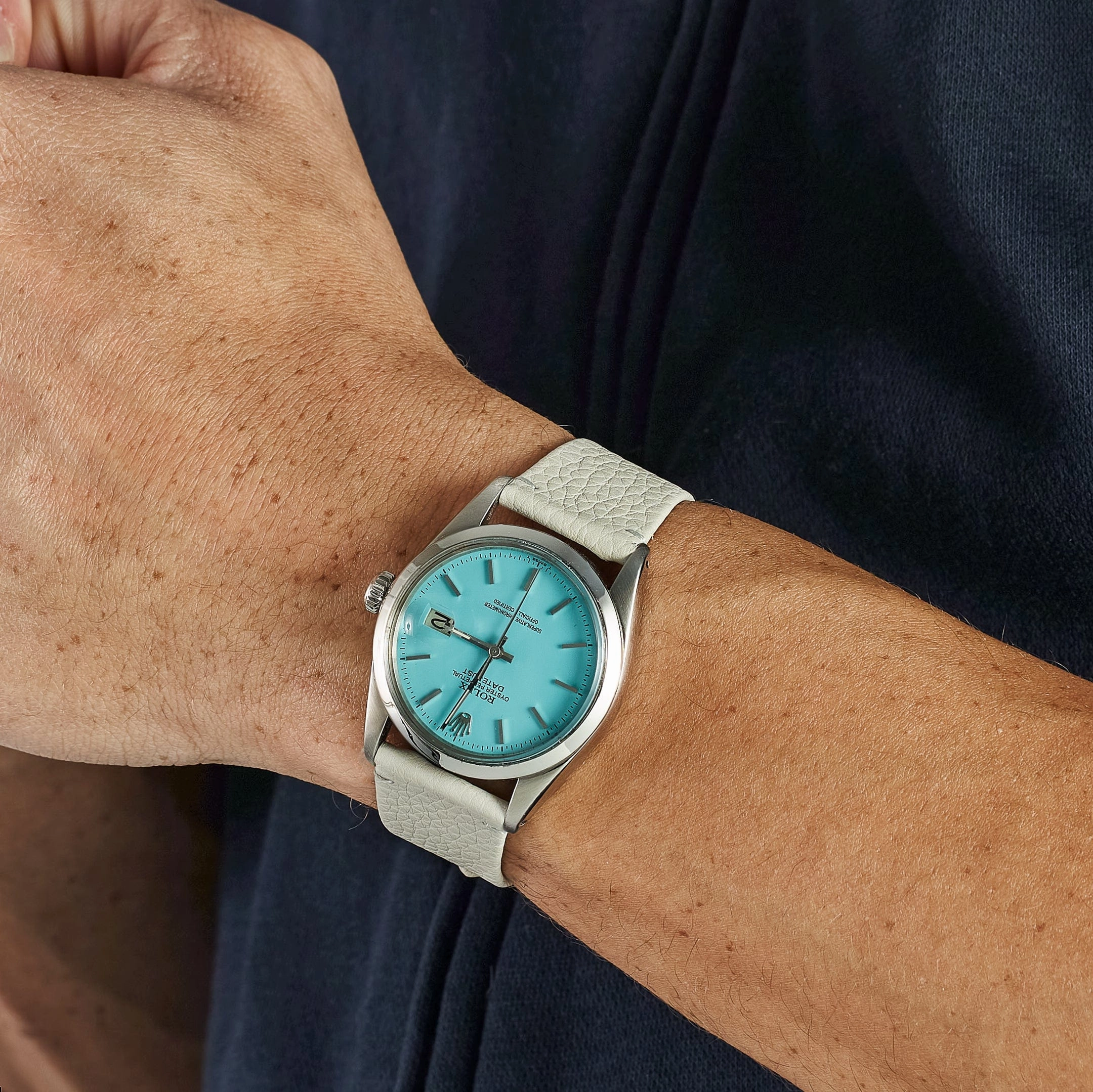 Rolex Datejust 16000 Stainless Steel Aftermarket Turquoise Dial