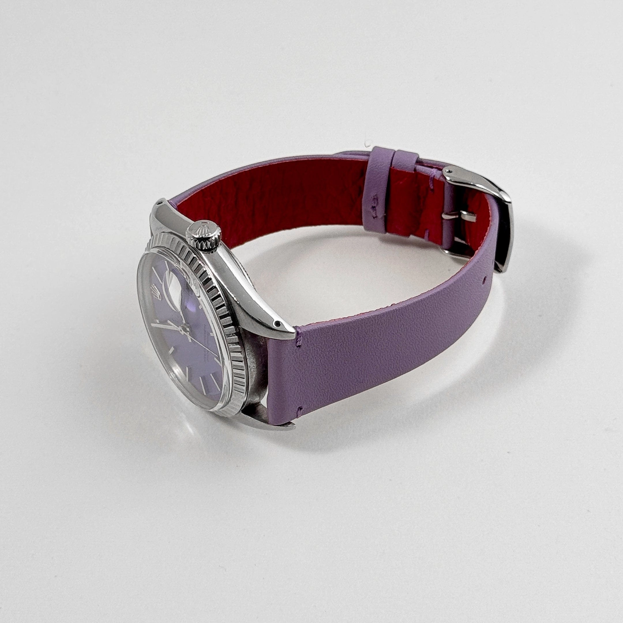 Rolex Datejust 1601 Stainless Steel Aftermarket Lavender Dial