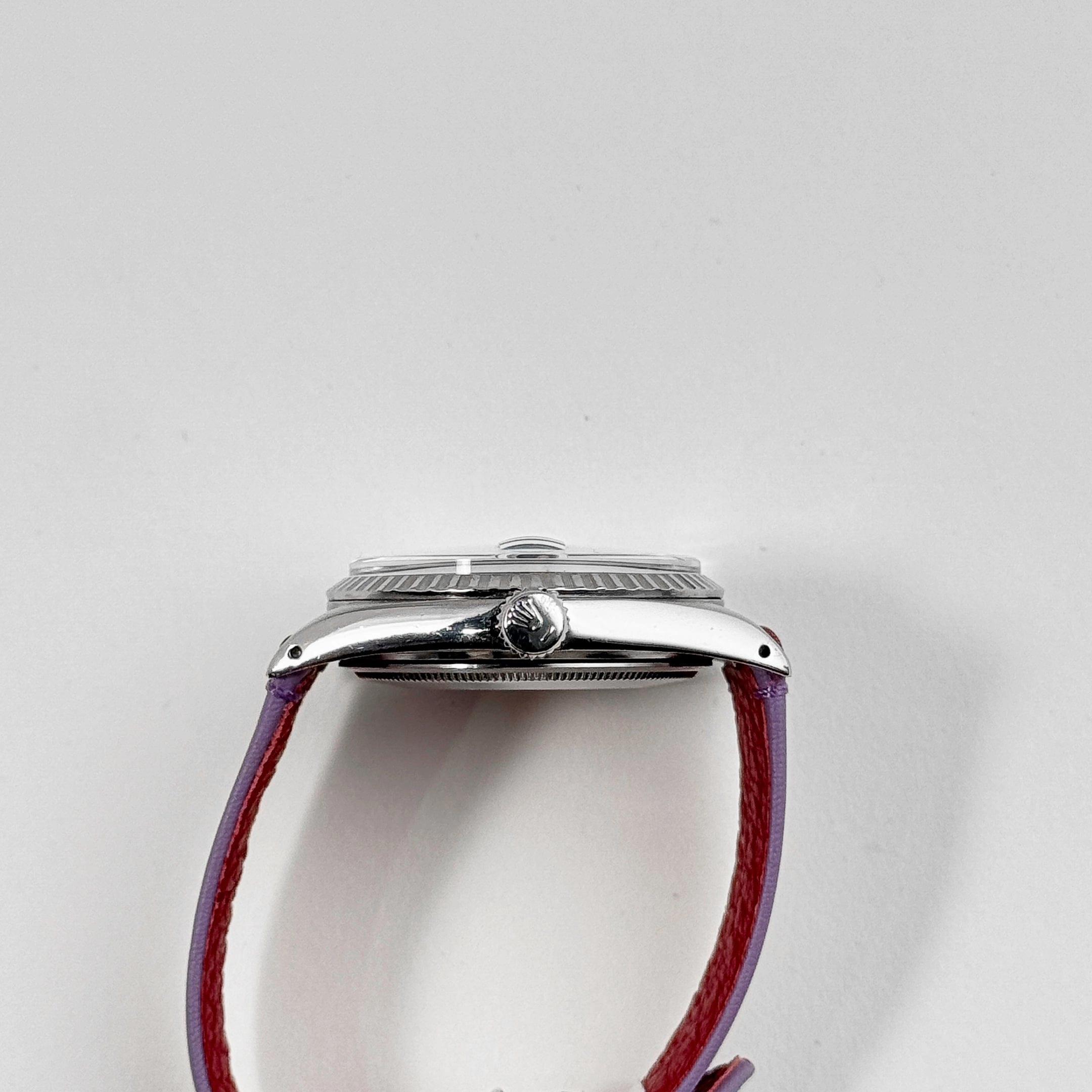 Rolex Datejust 1601 Stainless Steel Aftermarket Lavender Dial