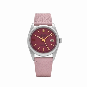 Rolex Datejust 1603 Stainless Steel Aftermarket Red Dial
