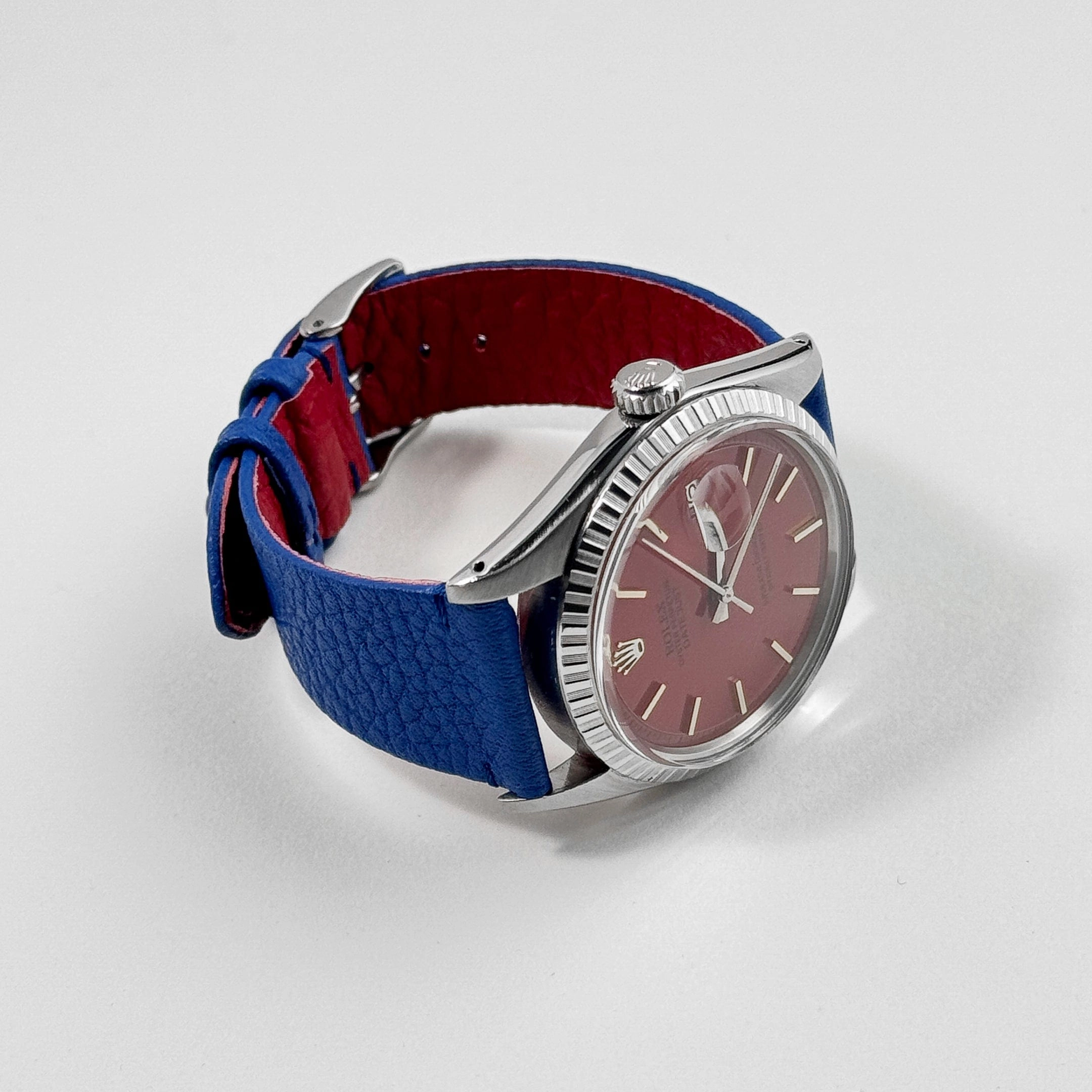 Rolex Datejust 1603 Stainless Steel Aftermarket Red Dial
