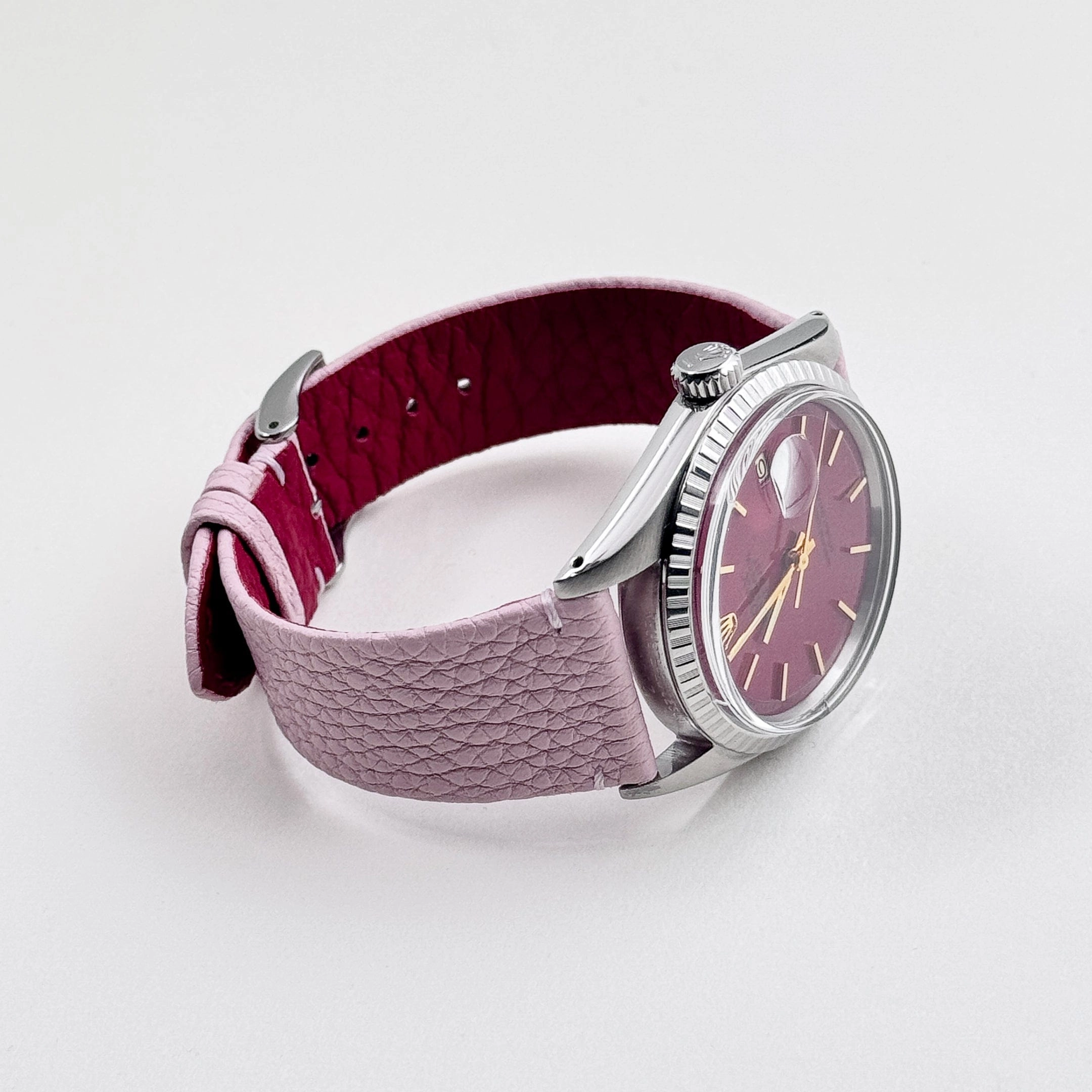 Rolex Datejust 1603 Stainless Steel Aftermarket Red Dial