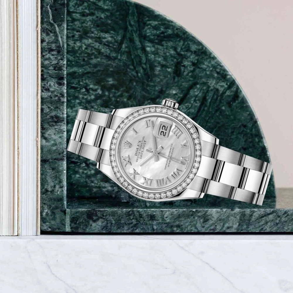 Rolex Datejust 26mm - Ref: 179384 mro - White Mother of Pearl Dial, Stainless Steel Oyster Bracelet Women's Watch
