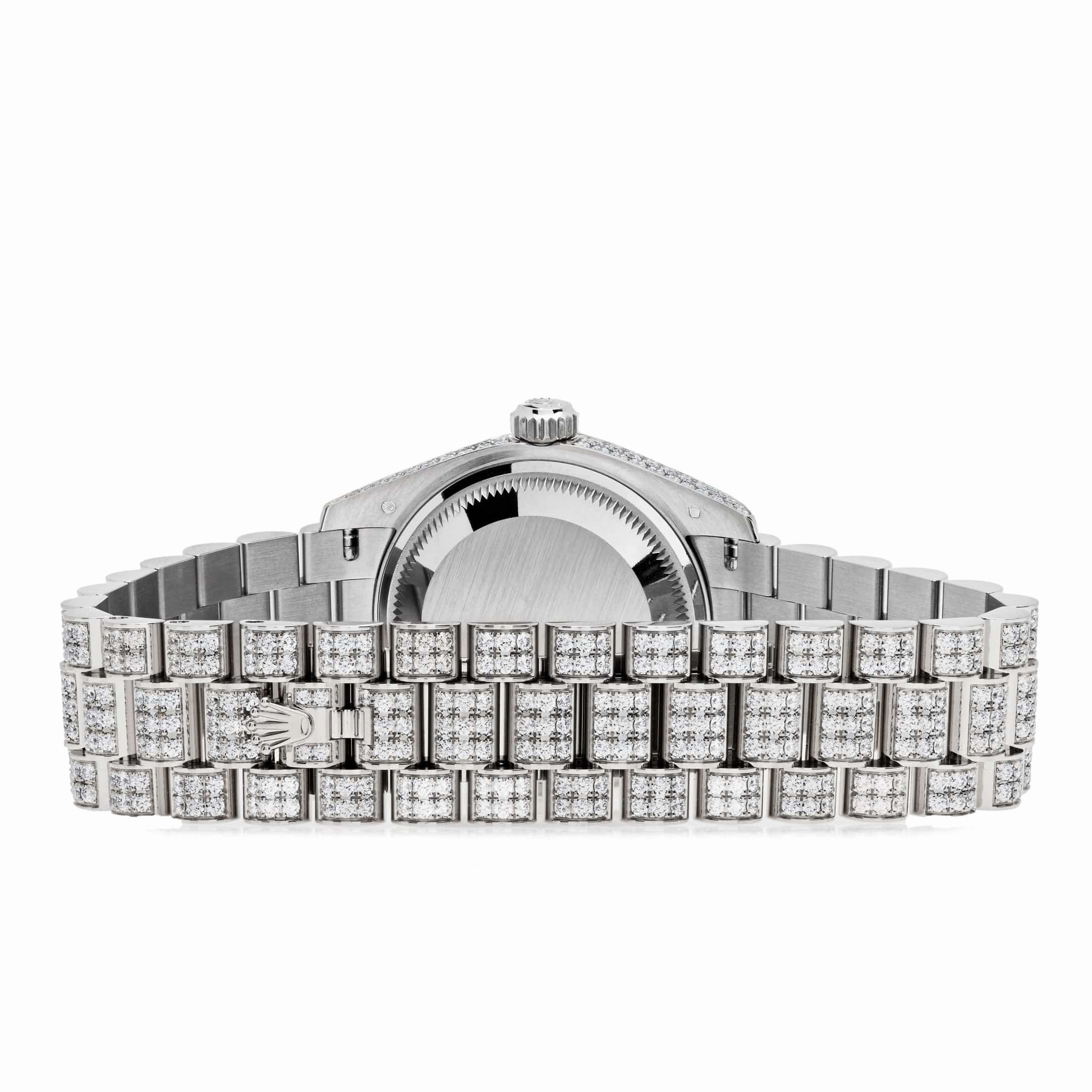 Rolex Datejust 28 279459RBR 'Ladies' White Gold Pave Set Diamonds