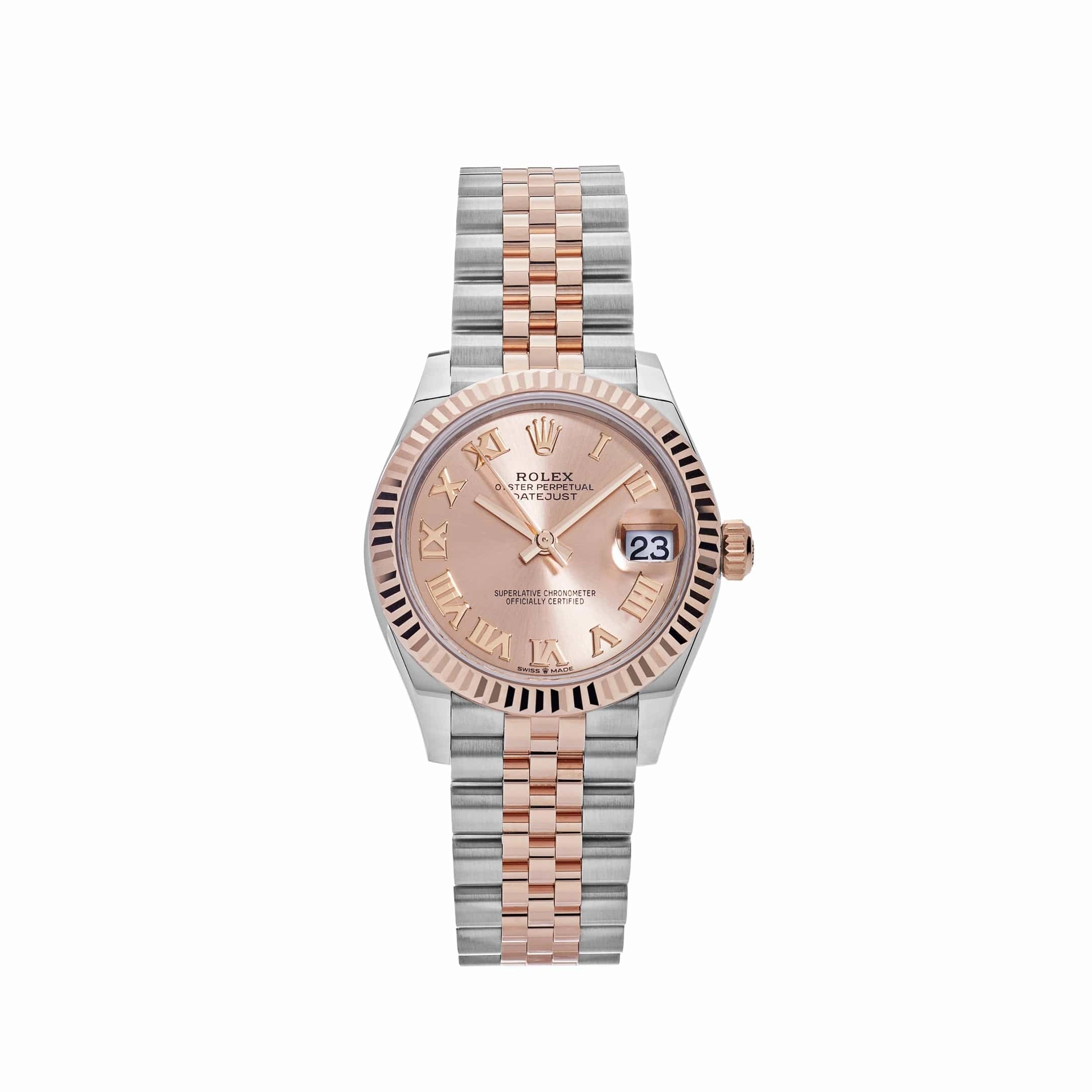 Rolex Datejust 31 278271 'Ladies' Rose Gold Stainless Steel Roman Pink Dial Jubilee (2025)