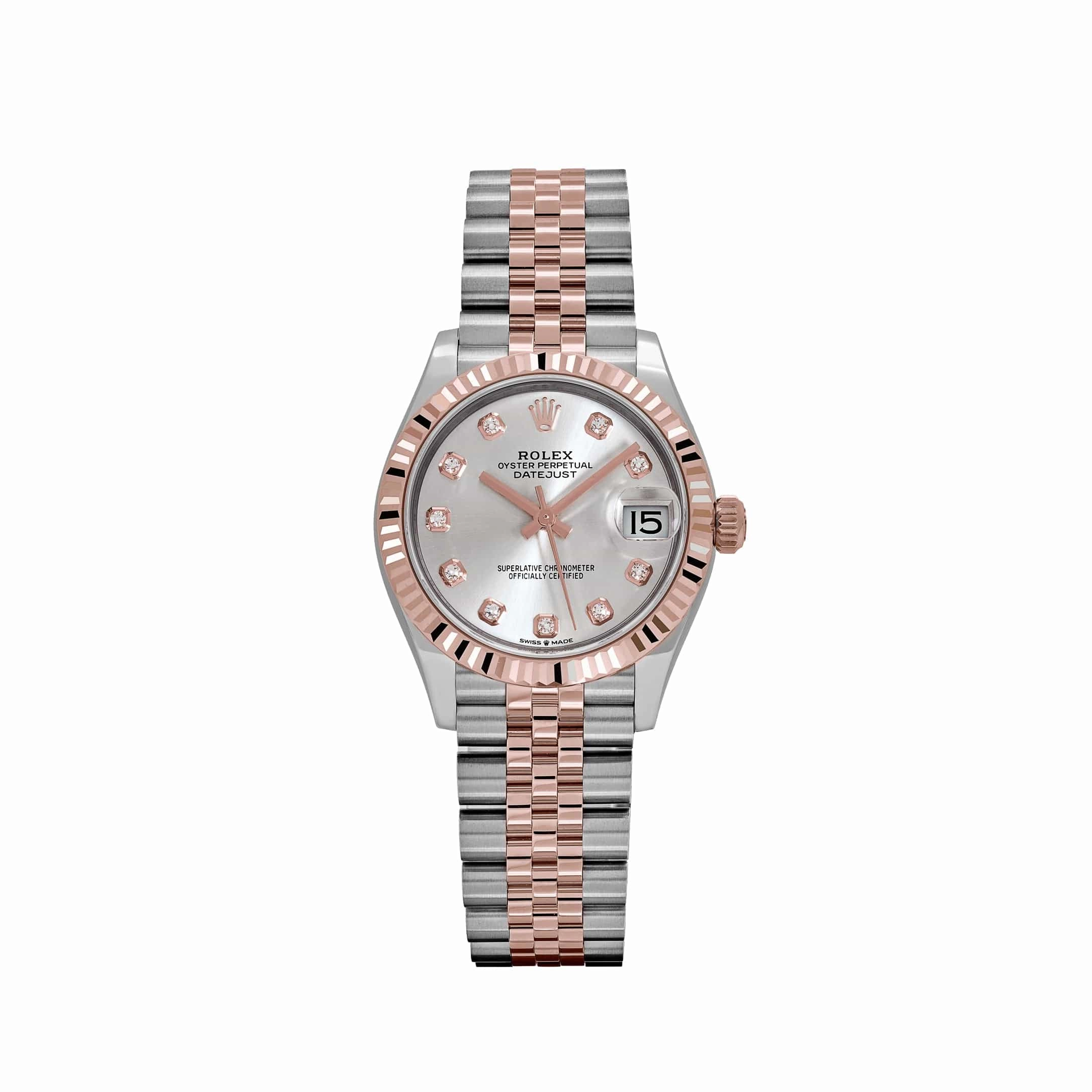 Rolex Datejust 31 278271 'Ladies' Stainless Steel Rose Gold Silver Diamond Dial (2025)