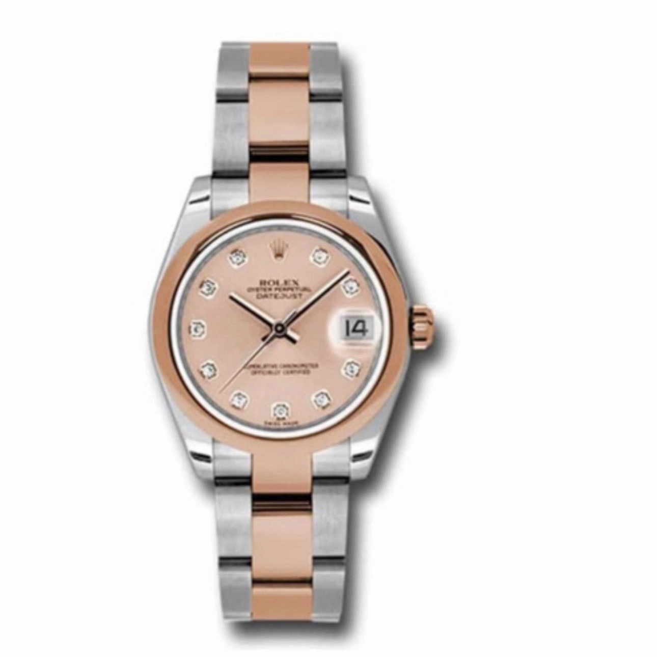 Rolex Datejust 31mm - Ref: 178241 pchdo - Rose Diamond Dial, Two Tone Stainless Steel & 18K Rose Gold Oyster Bracelet Women's Watch