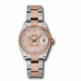 Rolex Datejust 31mm - Ref: 178241 pchdo - Rose Diamond Dial, Two Tone Stainless Steel & 18K Rose Gold Oyster Bracelet Women's Watch