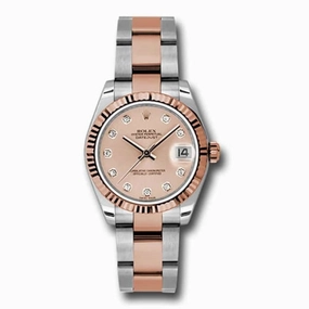 Rolex Datejust 31mm - Ref: 178271 pchdo - Pink Diamond Dial, Two Tone Stainless Steel & 18K Rose Gold Oyster Bracelet Women's Watch