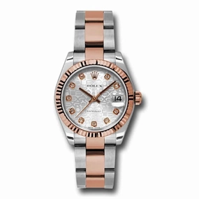 Rolex Datejust 31mm - Ref: 178271 sjdo - Silver Jubilee Diamond Dial, Two Tone Stainless Steel & 18K Rose Gold Oyster Bracelet Women's Watch