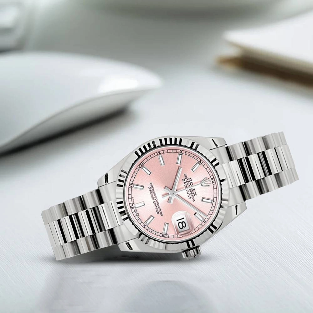 Rolex Datejust 31mm - Ref: 178279 pip - Pink Dial, 18K White Gold President Bracelet Women's Watch