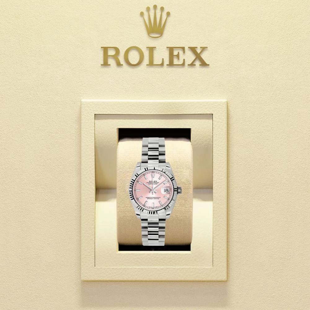 Rolex Datejust 31mm - Ref: 178279 pip - Pink Dial, 18K White Gold President Bracelet Women's Watch