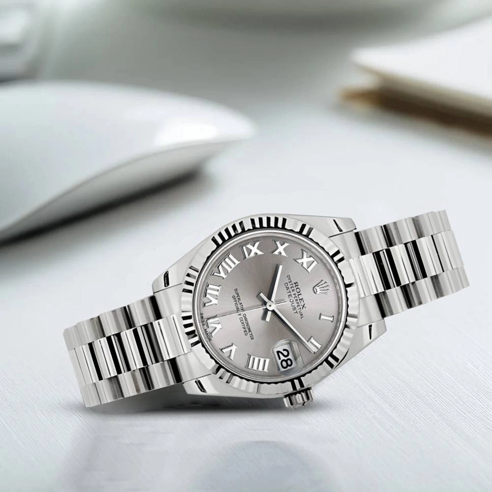 Rolex Datejust 31mm - Ref: 178279 rrp - Silver Dial, 18K White Gold President Bracelet Women's Watch