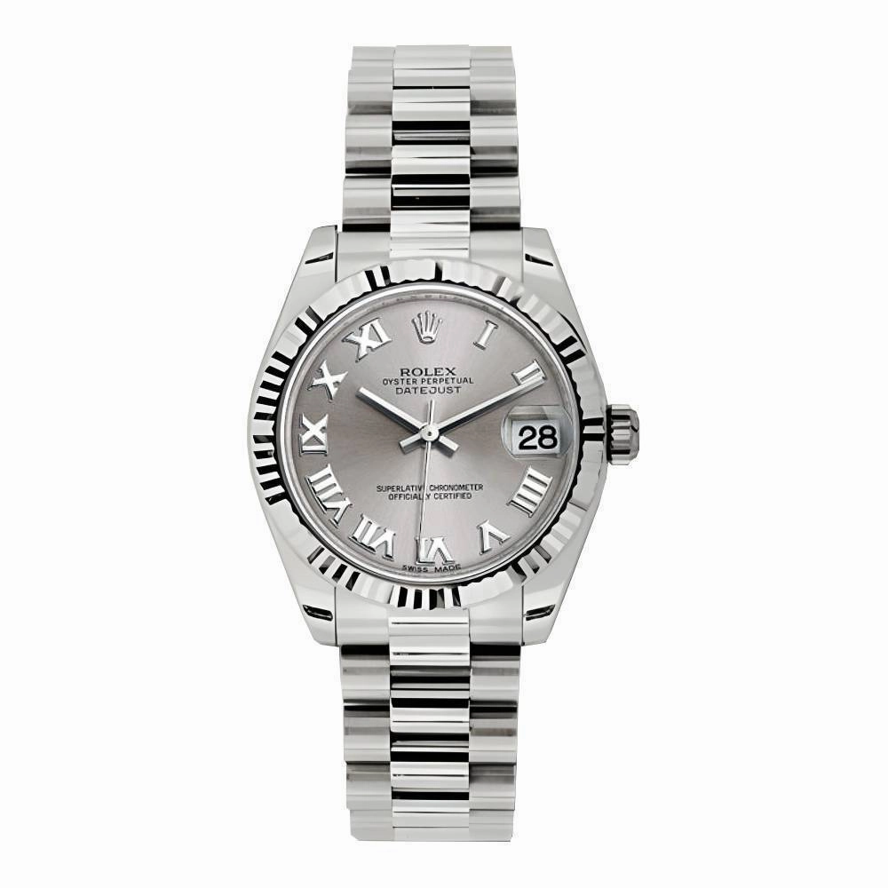 Rolex Datejust 31mm - Ref: 178279 rrp - Silver Dial, 18K White Gold President Bracelet Women's Watch