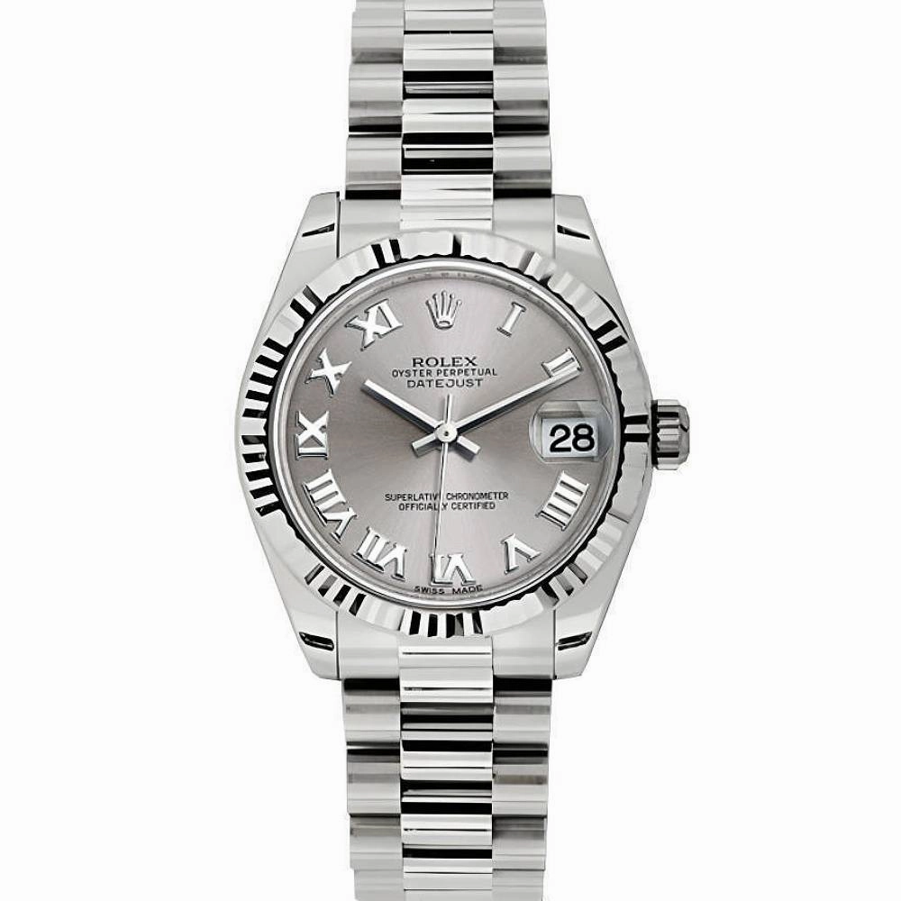 Rolex Datejust 31mm - Ref: 178279 rrp - Silver Dial, 18K White Gold President Bracelet Women's Watch