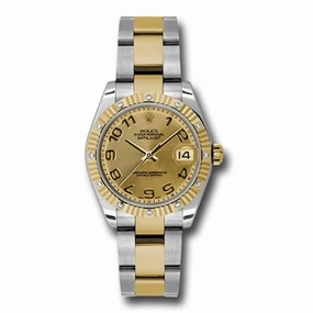 Rolex Datejust 31mm - Ref: 178313 chcao - Champagne Dial & Diamond Bezel, Two Tone Stainless Steel & 18K Yellow Gold Oyster Bracelet Women's Watch