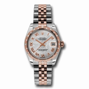 Rolex Datejust 31mm - Ref: 178341 mrj - White Mother of Pearl Roman Dial & Diamond Bezel, Two Tone Stainless Steel & 18K Rose Gold Jubilee Bracelet Women's Watch