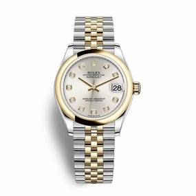 Rolex Datejust 31mm - Ref: 278243-0020 - Silver Diamond Dial, Two Tone Stainless Steel & 18K Yellow Gold Jubilee Bracelet Women's Watch