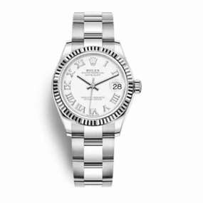 Rolex Datejust 31mm - Ref: 278274-0009 - White Roman Dial, Stainless Steel Oyster Bracelet Women's Watch