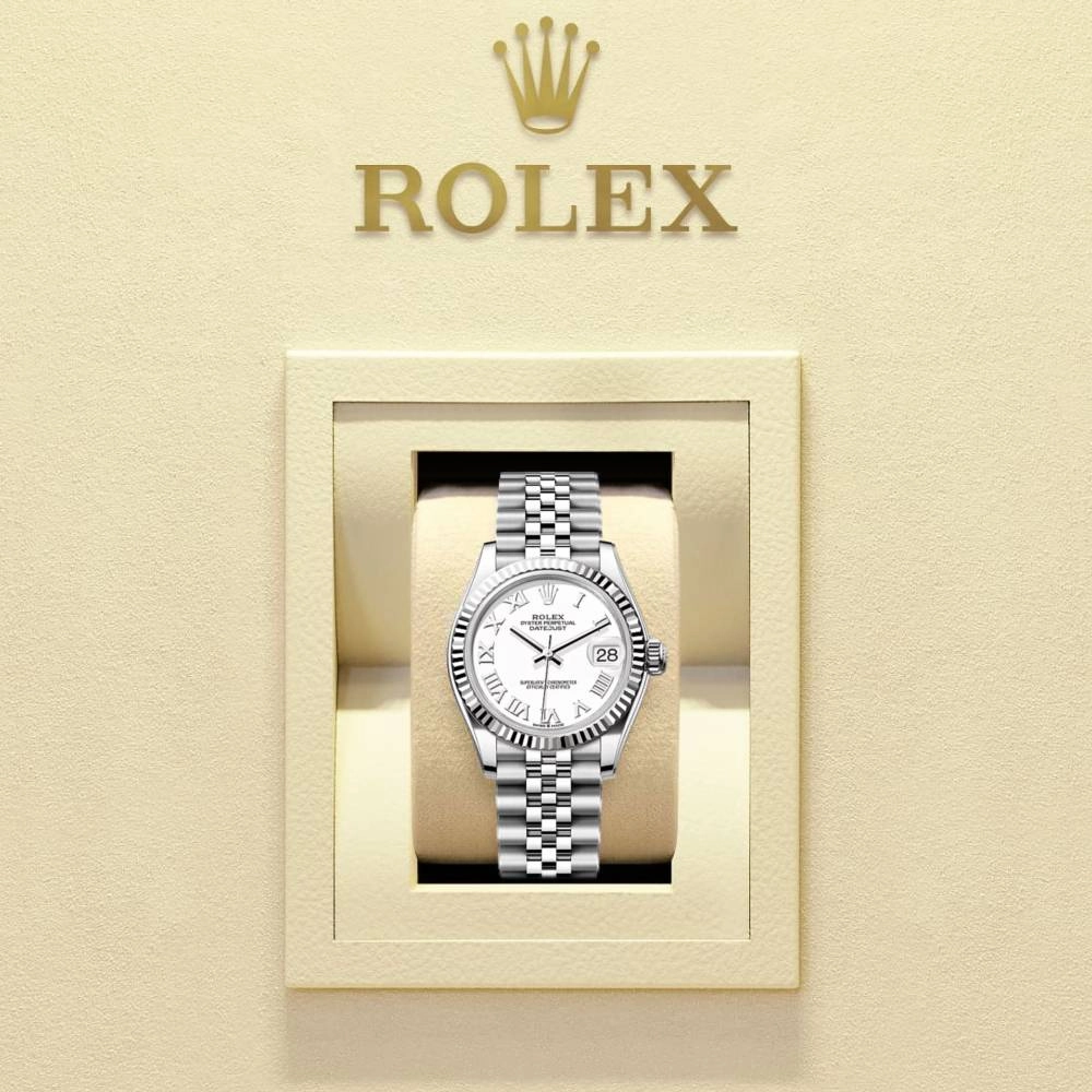 Rolex Datejust 31mm - Ref: 278274-0010 - White Roman Dial, Stainless Steel Jubilee Bracelet Women's Watch