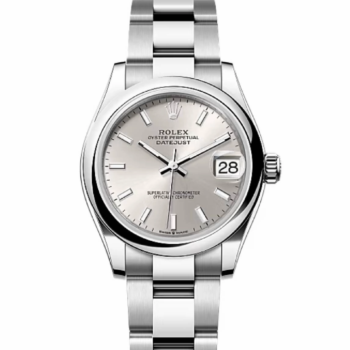 Rolex Datejust 31mm | Stainless steel bracelet | Silver dial Smooth bezel | Men's Watch 278240-0005