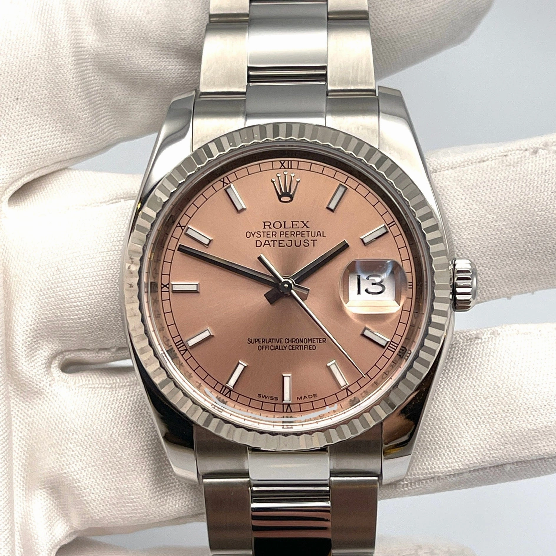 Rolex Datejust 36 116234 Stainless Steel Pink Dial Oyster