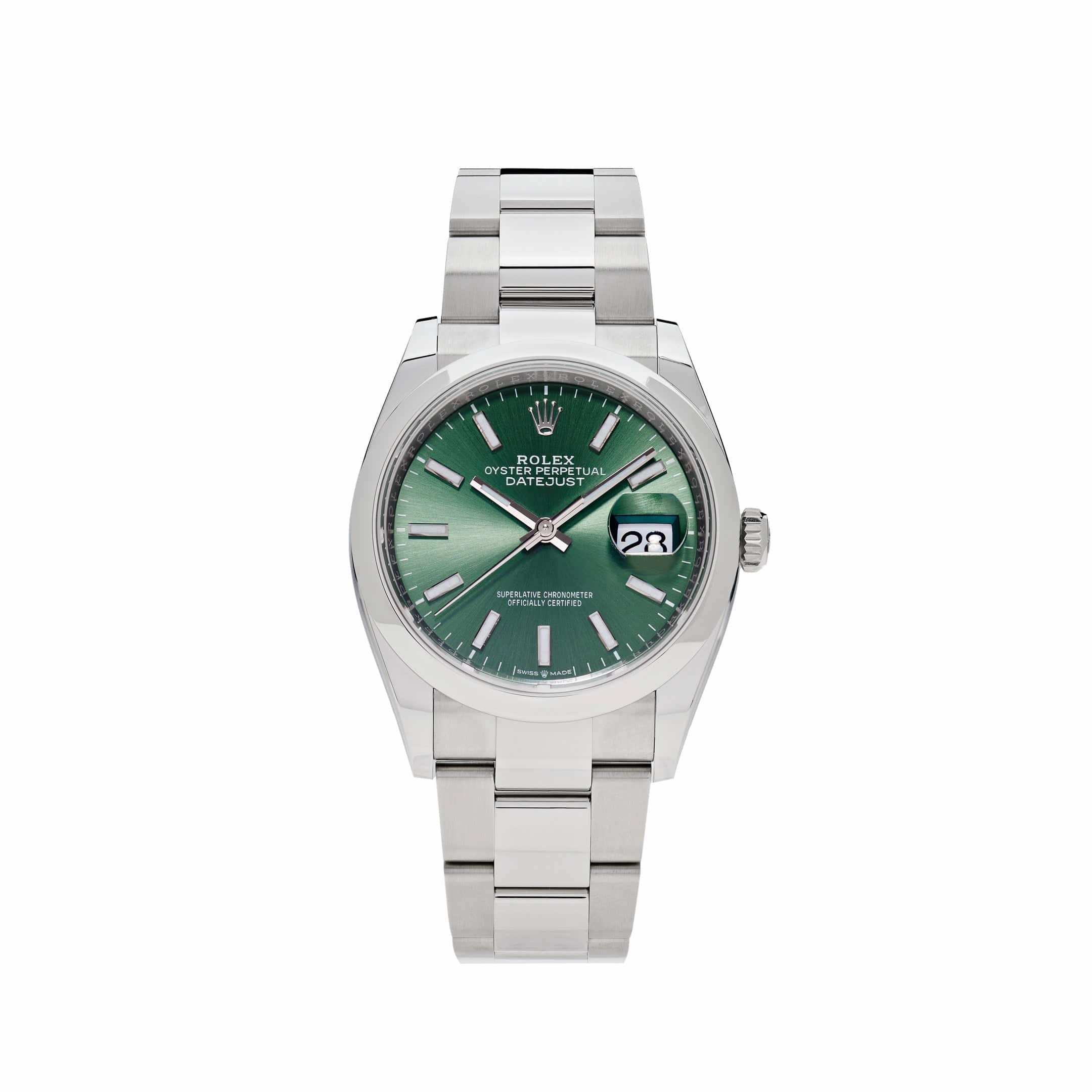 Rolex Datejust 36 126200 Stainless Steel Green Dial Oyster