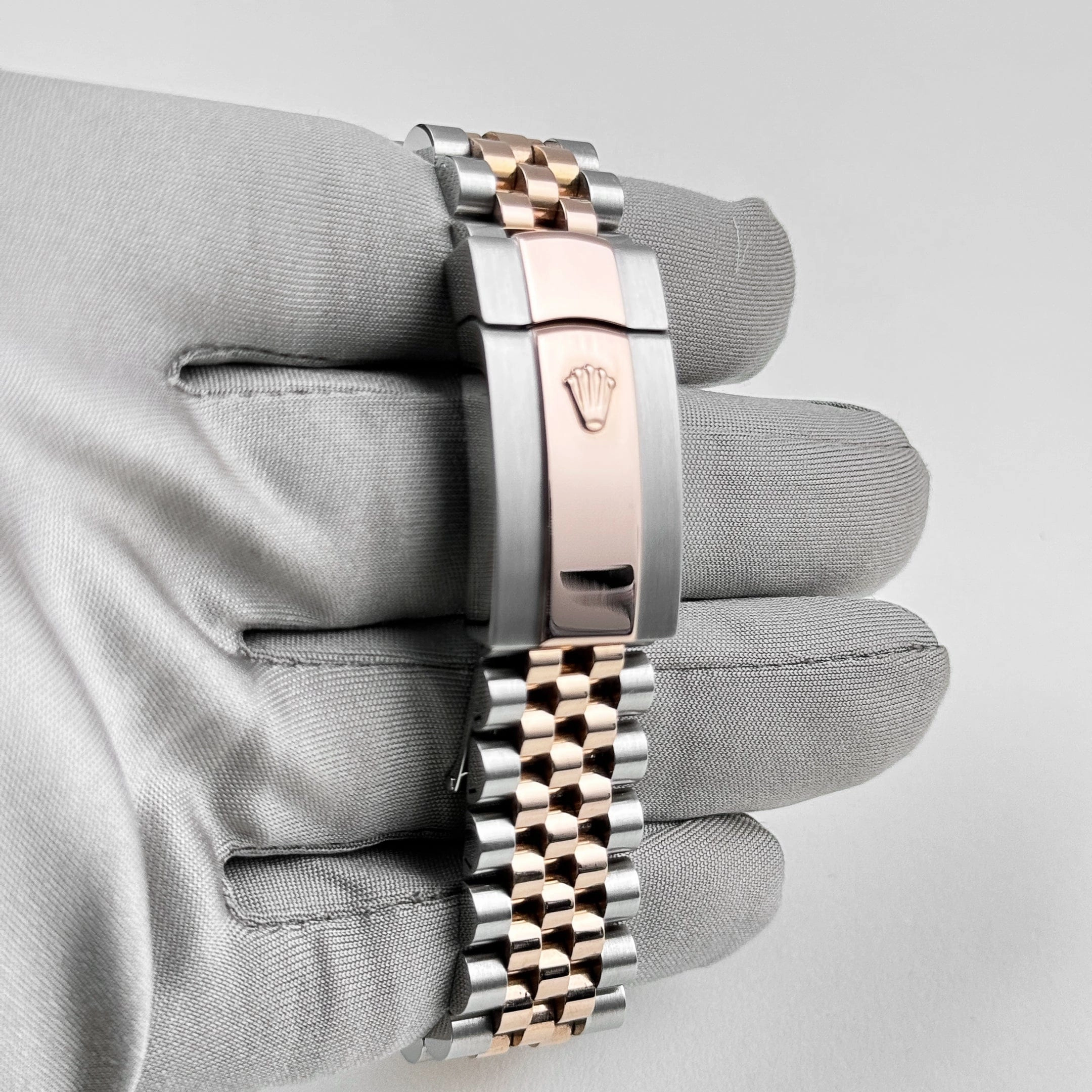 Rolex Datejust 36 126231 Rose Gold Stainless Steel Black Diamond Dial