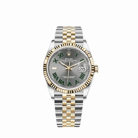 Rolex Datejust 36 126233 'Wimbledon' Stainless Steel Yellow Gold Slate Dial Jubilee (2021)
