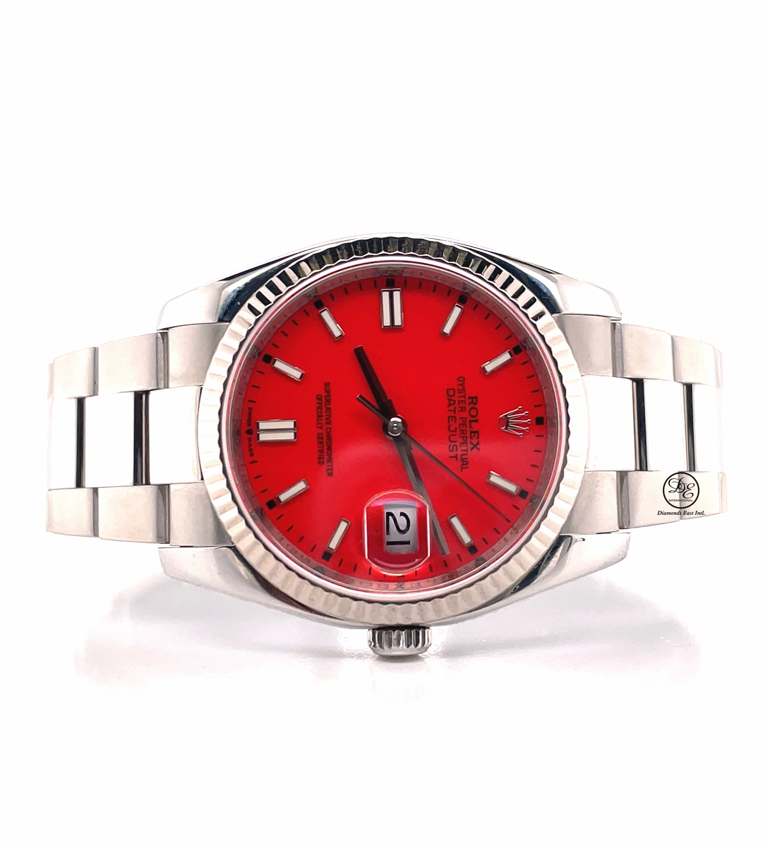 Rolex DateJust 36mm 116234 Custom Red Dial Oyster Band