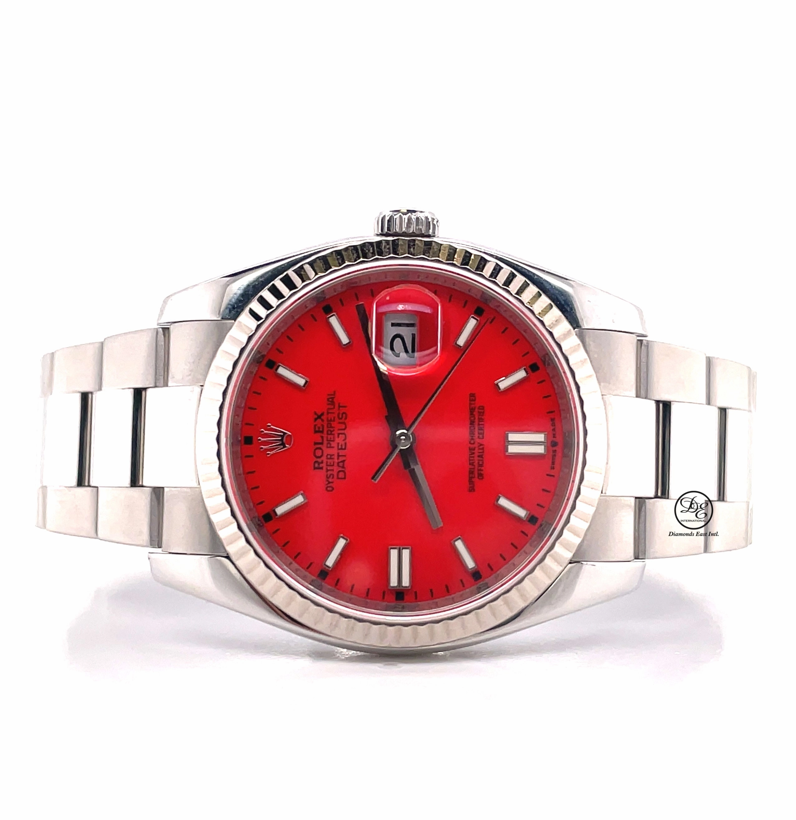 Rolex DateJust 36mm 116234 Custom Red Dial Oyster Band