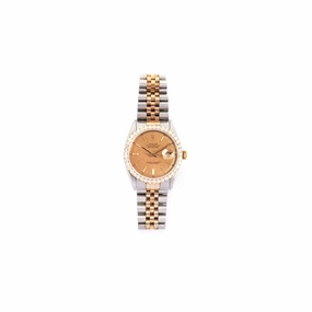 Rolex Datejust 36mm Two Toned Aftermarket Diamonds Watch