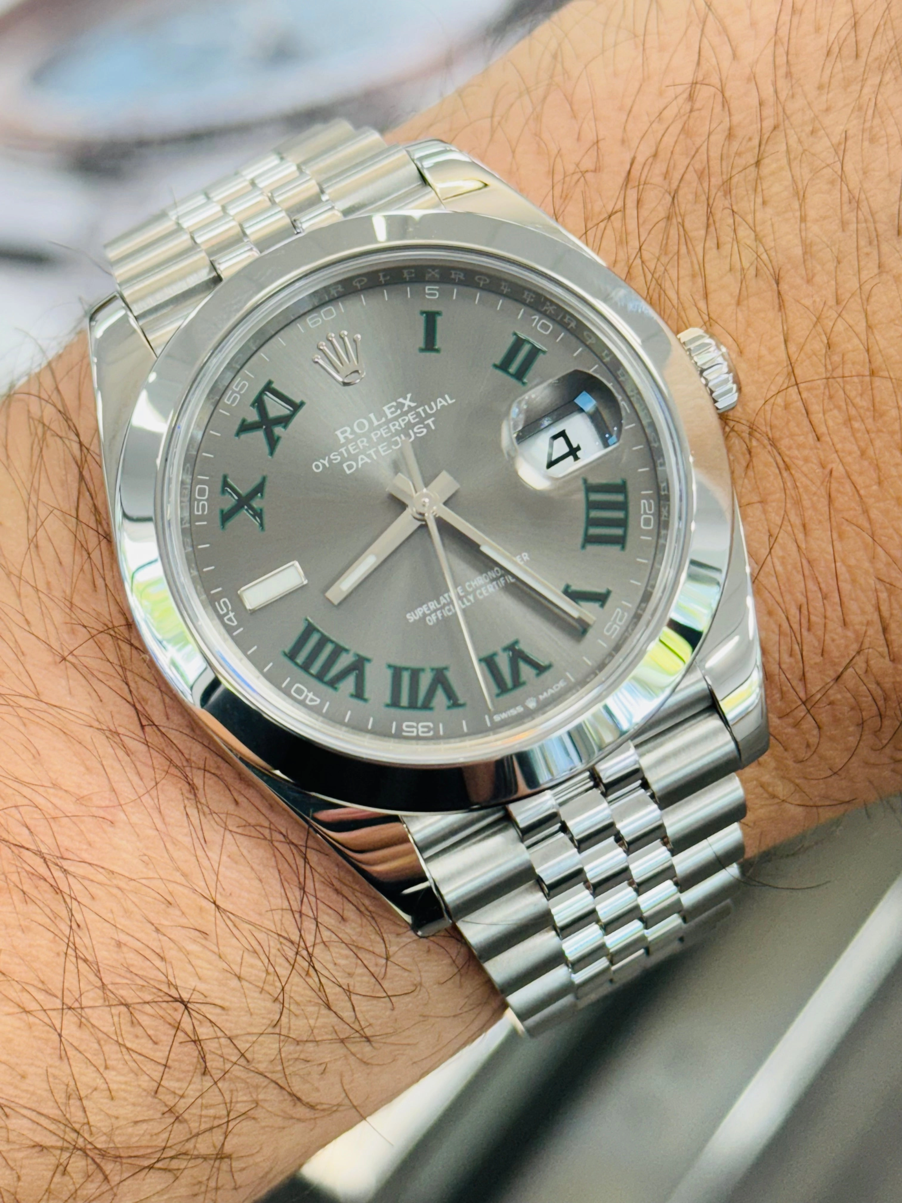 Rolex Datejust 41 126300 41mm  Wimbledon Dial Jubilee Bracelet MINT Box and Papers