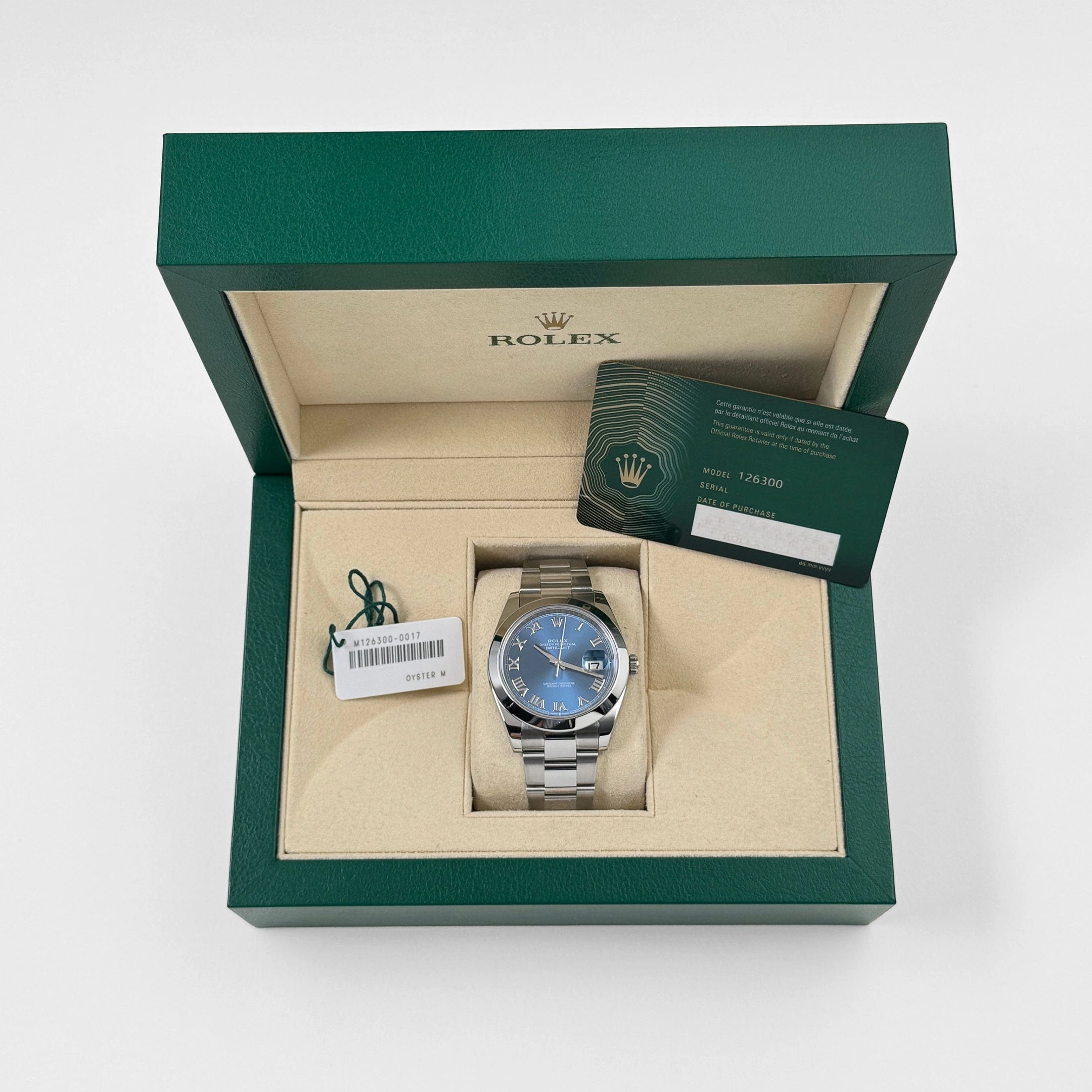 Rolex Datejust 41 126300 Stainless Steel Blue Roman Dial Oyster (2021)